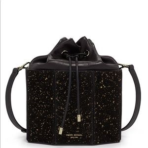 NEW Henri Bendel Drawstring Suede Mini Crossbody